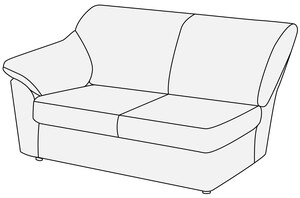 Модуль 2-х местный с левым подлокотником Афина