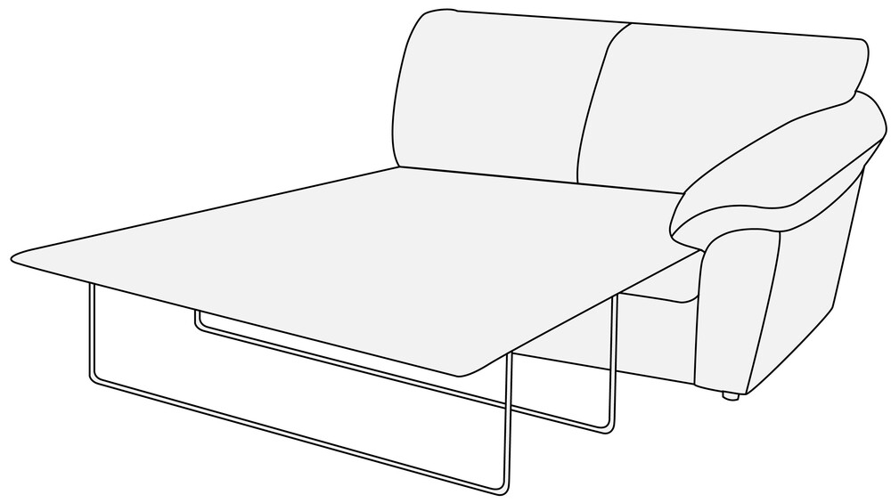 Модуль 2-х местный с правым подлокотником с механизмом Афина
