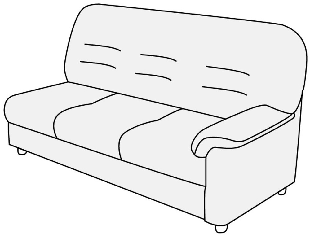 Модуль 3-местный с правым подлокотником Премьер