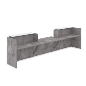 Комплект Ресепшн с фартуком ЛДСП (с подсветкой)