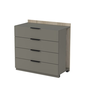 Модуль тумбы с ящиками, средний