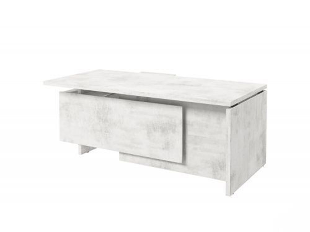 Стол руководителя с опорной тумбой (правый) (Фурнитура черная)