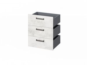 Комплект из 3 ящиков, фасады ЛДСП (Фурнитура черная)