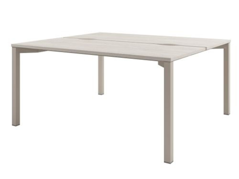 Стол-тандем на металлокаркасе на 2 рабочих места