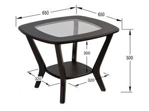 Стол журнальный со стеклом