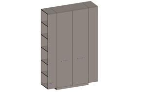 Гардероб с боковыми стеллажами