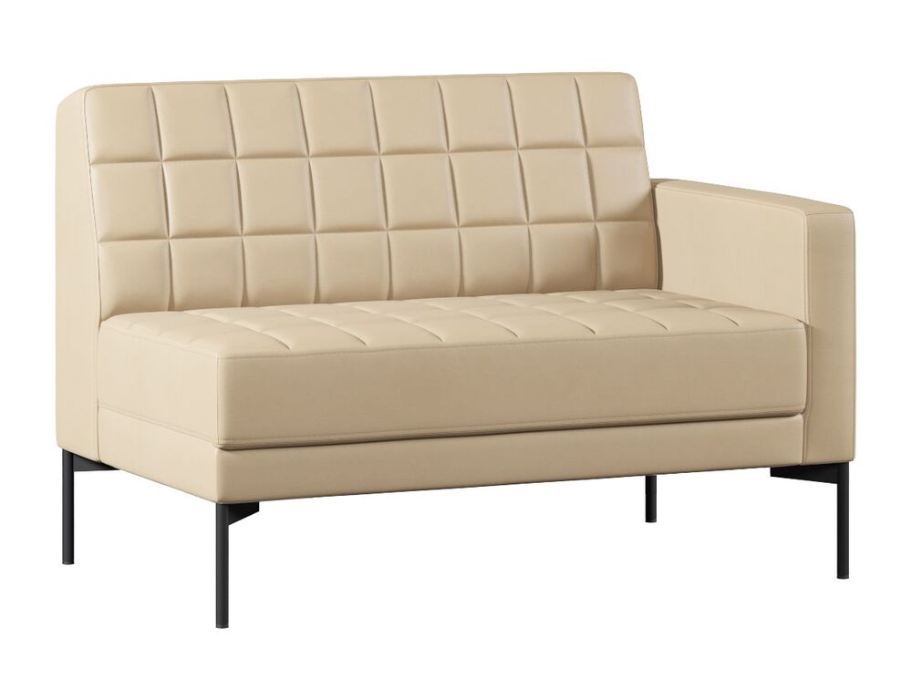 Секция с подлокотником двухместный левый