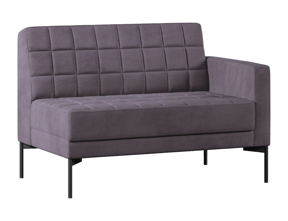 Секция с подлокотником двухместный левый