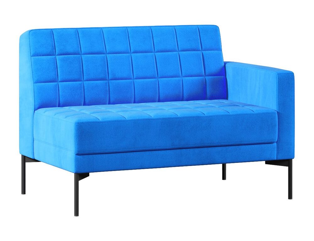 Секция с подлокотником двухместный левый