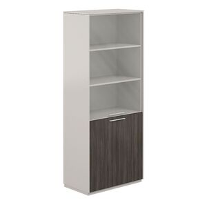 Шкаф высокий со стеклом прозрачным