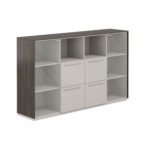 Шкаф средний со стеклом прозрачным, 4 ящ