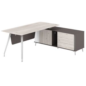 Стол руководителя на опорной тумбе правой