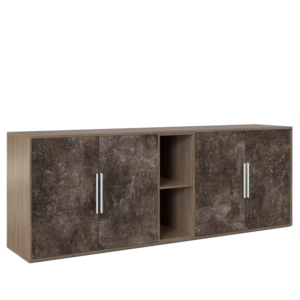 Шкаф низкий 4 створки, с нишей