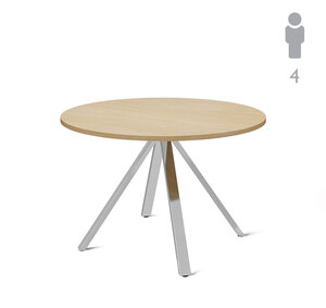 EXE Стол для переговоров круглый хром