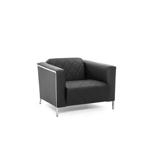 VISPO кресло, кожа+ к/з черн