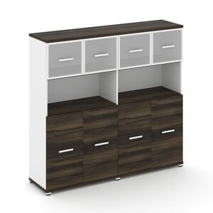 Шкаф две широкие секции, 4 ниши