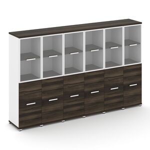 Шкаф шесть узких секций, 4 ниши