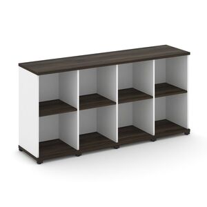 Стеллаж четыре узкие секции, 2 ниши