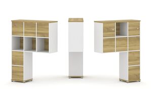 Надставка высокая + (Задняя стенка 8 шт) + (Блок 1 ящик - 2 шт) + (Распашной фасад - 2 шт)