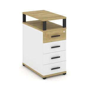 Тумба опорная/приставная 4 ящика с надставкой