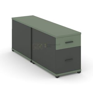 Тумба двухсторонняя опорная/приставная 1 ящик + 1 распашной фасад