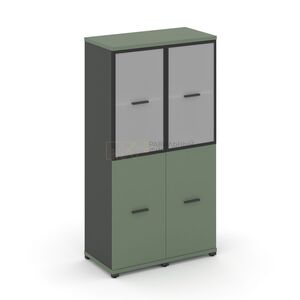 Шкаф две узкие секции, 4 ниши