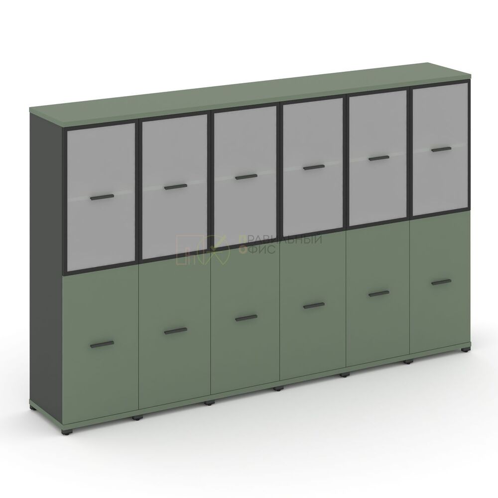 Шкаф шесть узких секций, 4 ниши