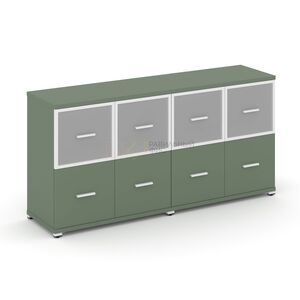 Шкаф две широкие секции, 2 ниши