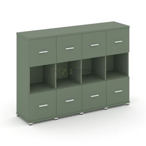 Шкаф четыре узкие секции, 3 ниши