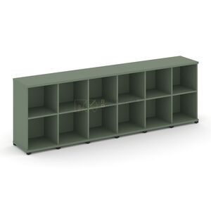 Стеллаж шесть узких секций, 2 ниши