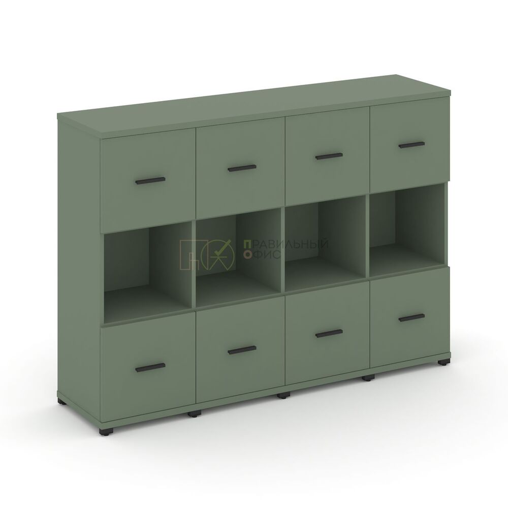 Шкаф четыре узкие секции, 3 ниши