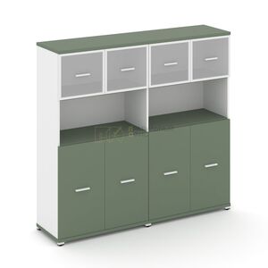 Шкаф две широкие секции, 4 ниши