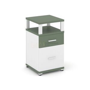 Тумба приставная 1 ящик + 1 распашной фасад с надставкой