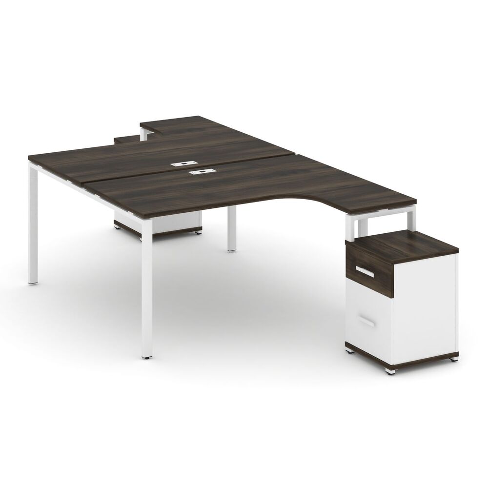 Рабочая станция с двумя опорными тумбами