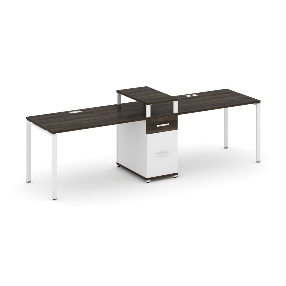 Рабочая станция на 2 места с одной опорной тумбой