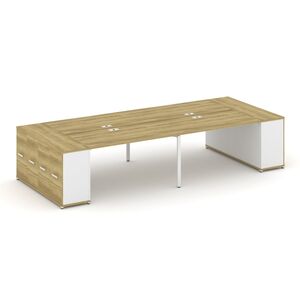 Рабочая станция с опорными распашными шкафоми