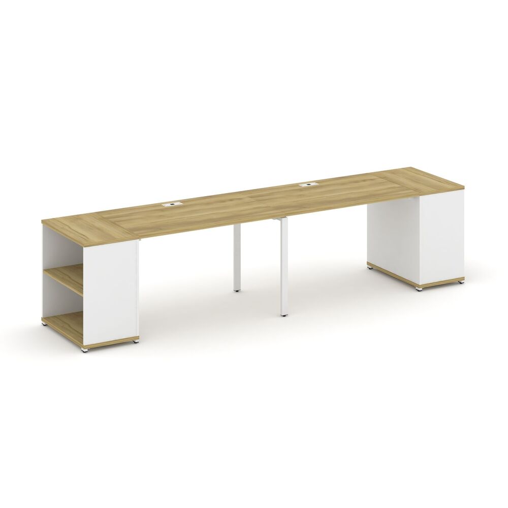 Рабочая станция с опорными стеллажами