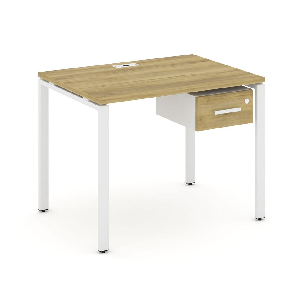 Стол рабочий с подвесной тумбой с одним ящиком