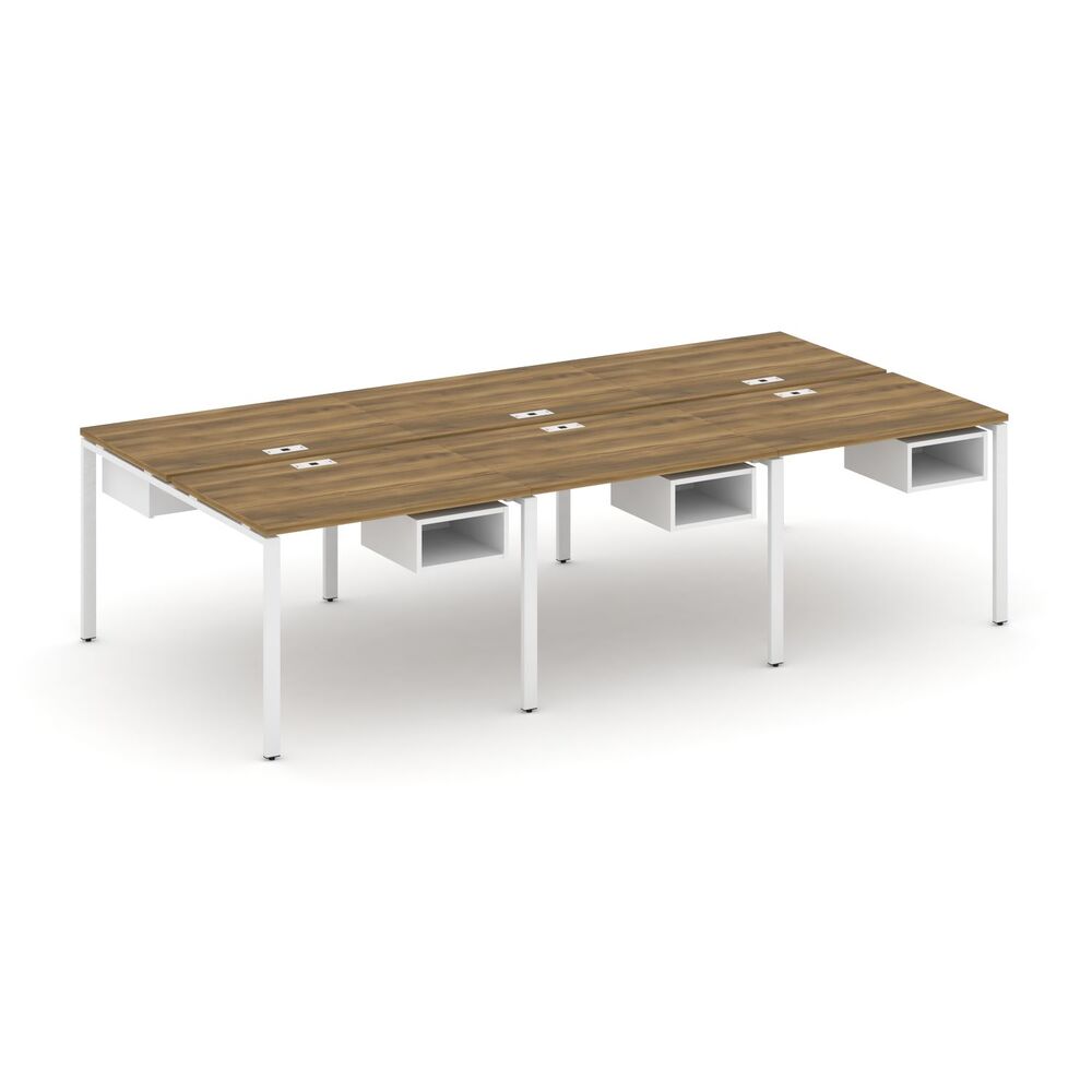 Рабочая станция двухсторонняя с подвесными тумбами на 6 мест