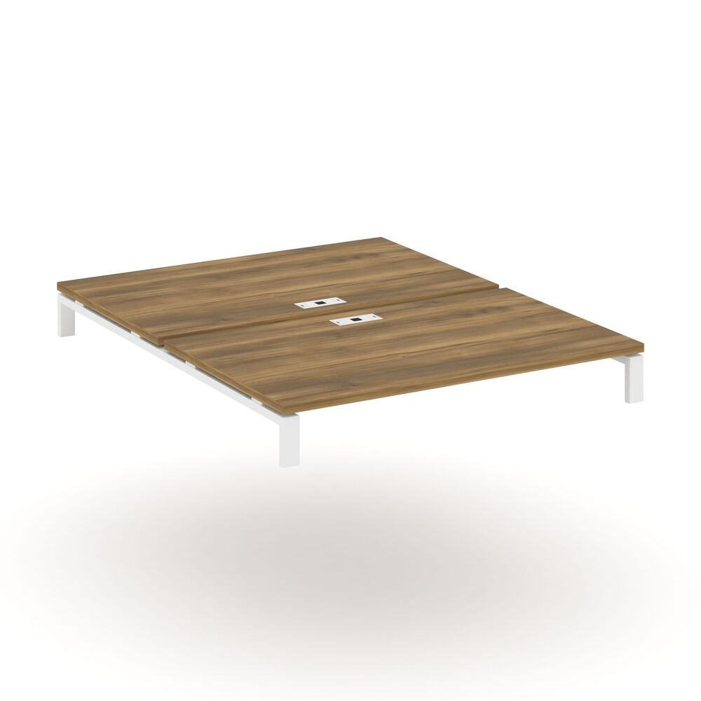 Двойной стол надставка на две опорные тумбы