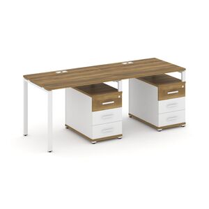 Рабочая станция на 2 места с двумя опорными тумбами