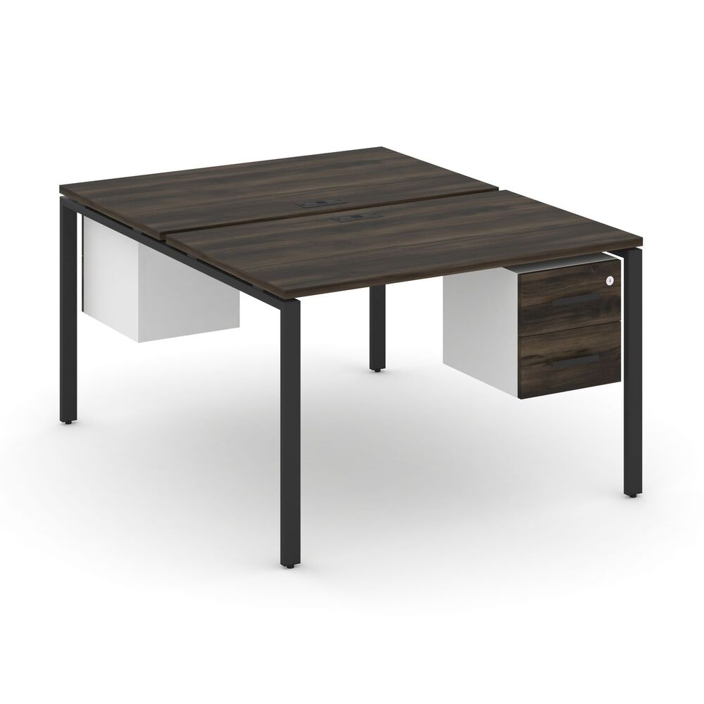 Рабочая станция двухсторонняя с подвесными тумбами на 2 места