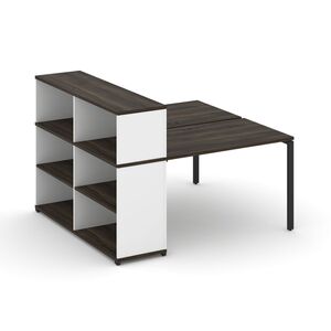 Рабочая станция с опорным стеллажом с надставкой низкой