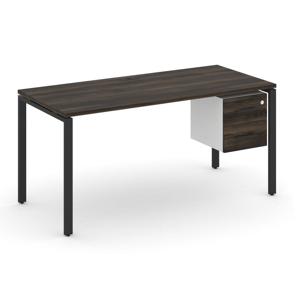 Стол рабочий с подвесной тумбой с двумя ящиками