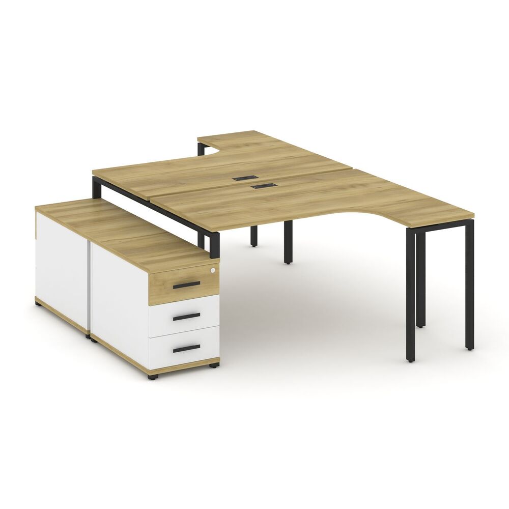 Рабочая станция с двойной опорной тумбой