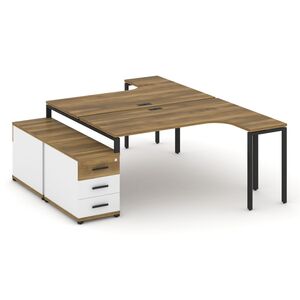 Рабочая станция с двойной опорной тумбой