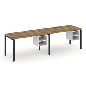 Рабочая станция односторонняя с подвесными тумбами на 2 места