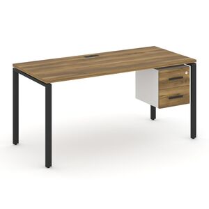 Стол рабочий с подвесной тумбой с двумя ящиками