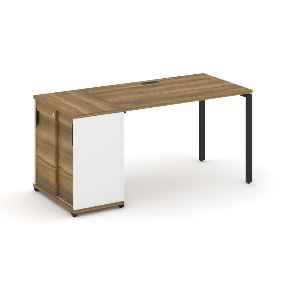 Стол рабочий с опорным шкафом купе