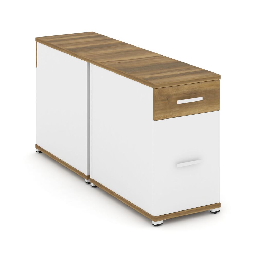 Тумба двухсторонняя опорная/приставная 1 ящик + 1 распашной фасад